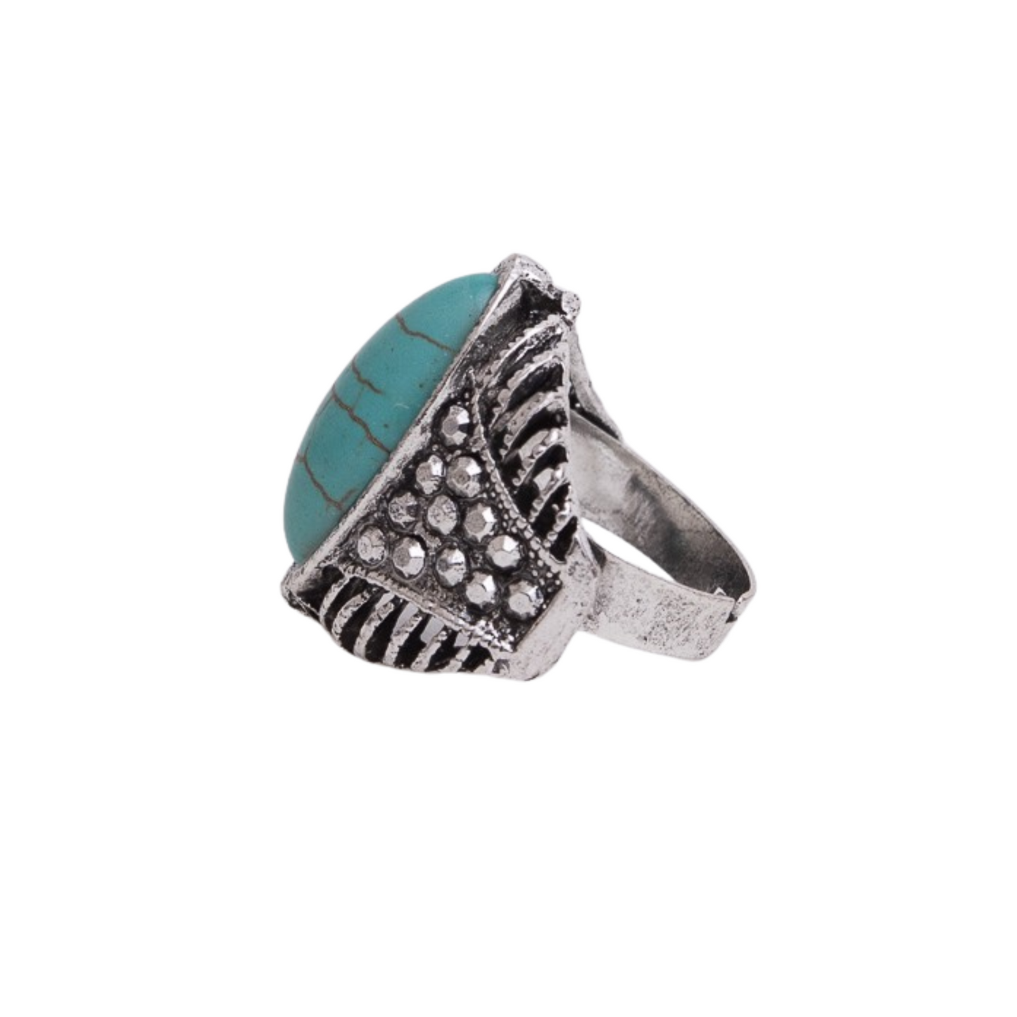 Marquise Shape Classic Adjustable Turquoise Ring