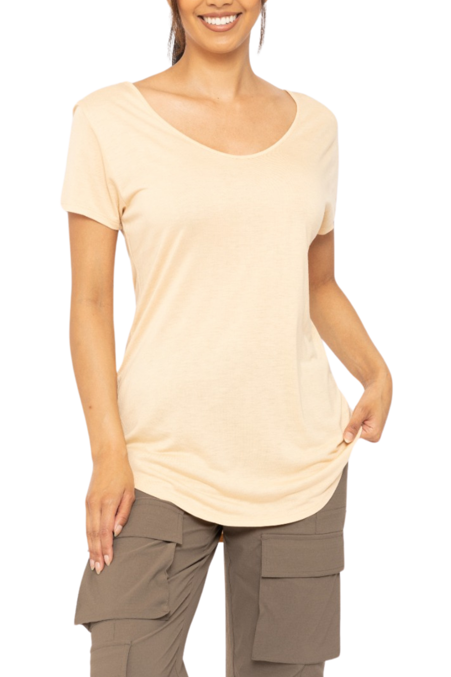 Classic Fit Tulip Hem Tee