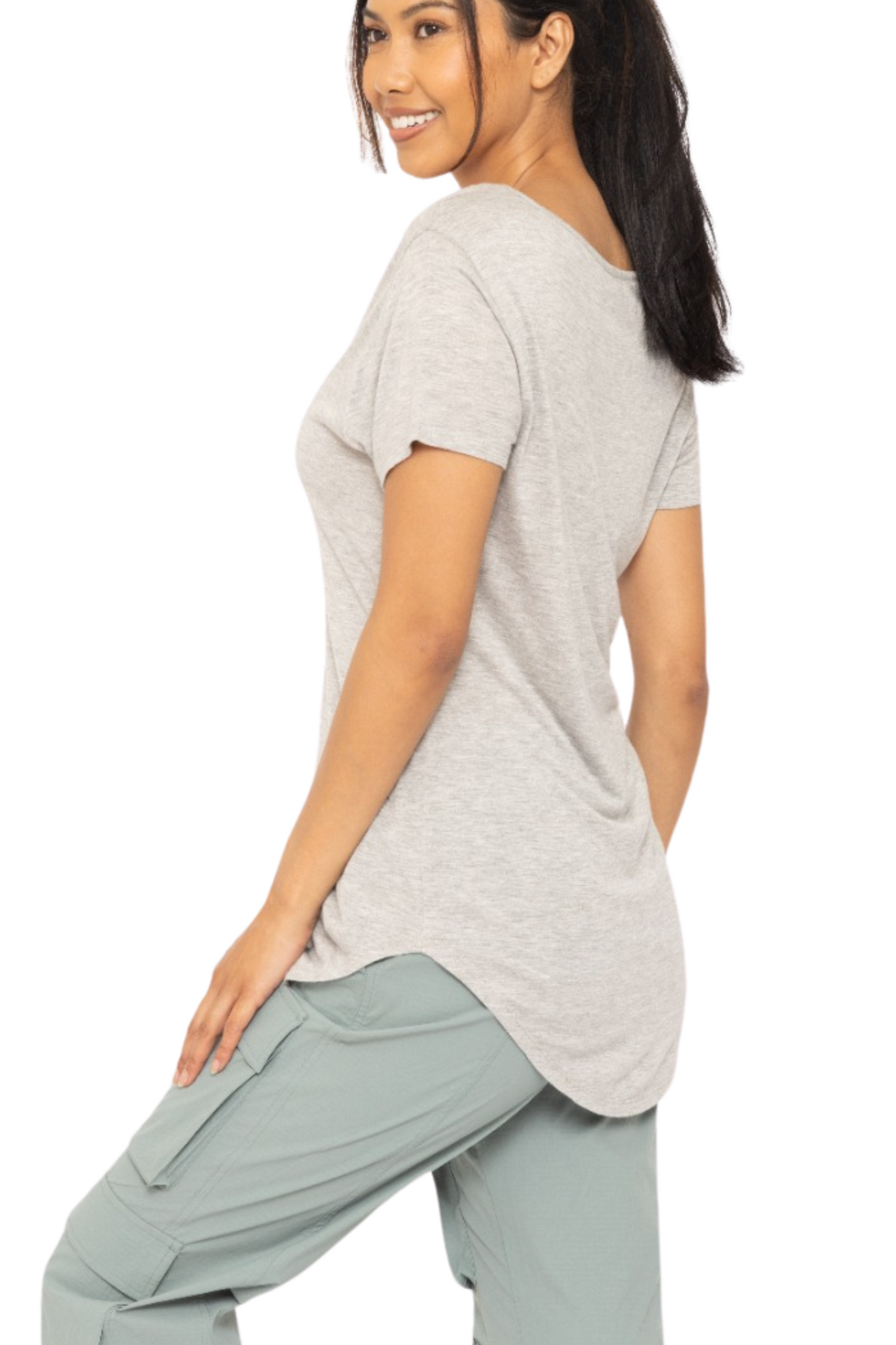 Classic Fit Tulip Hem Tee