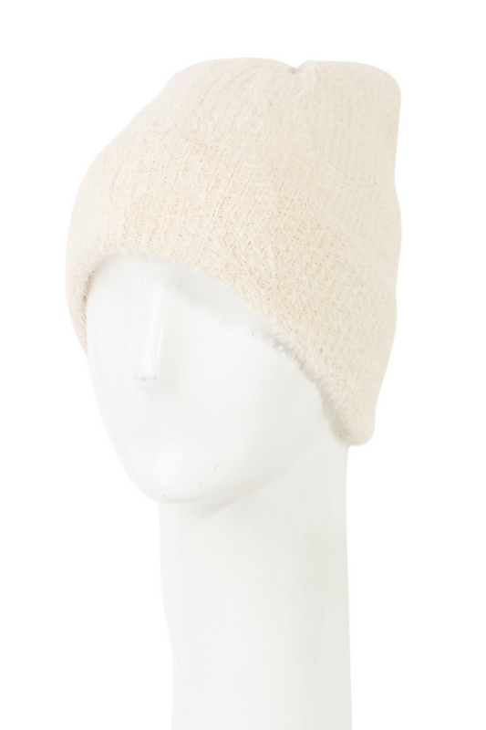 Fuzzy Ribbed Beanie