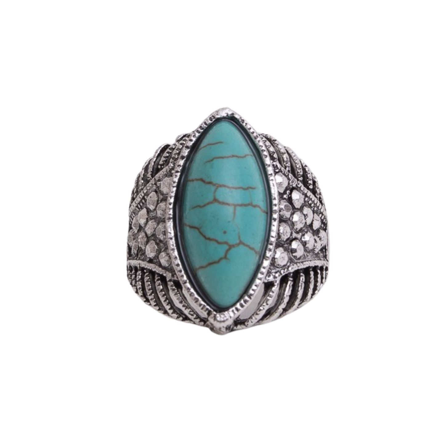 Marquise Shape Classic Adjustable Turquoise Ring