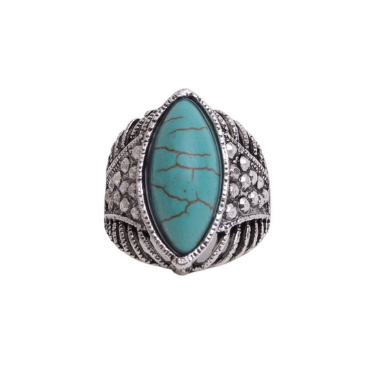Marquise Shape Classic Adjustable Turquoise Ring