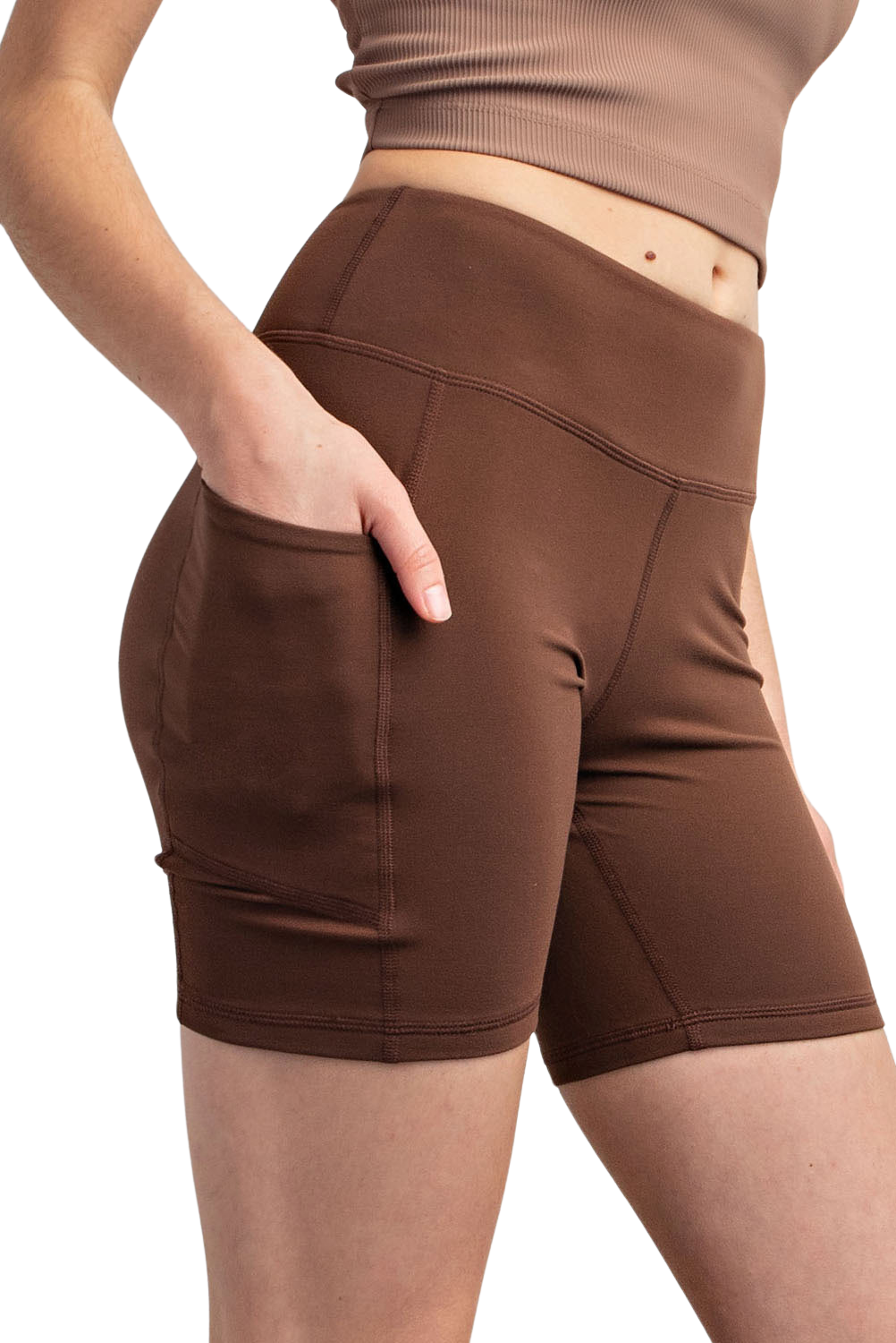 Butter Biker Shorts with Side Pockets