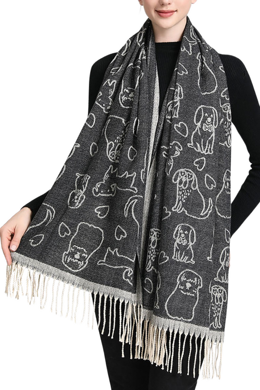 Puppy Print Scarf