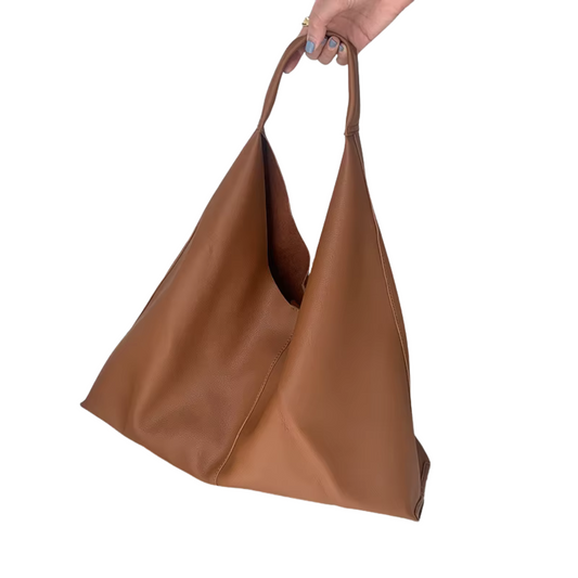 Oversized Slouchy Vegan Leather Shoulder Bag