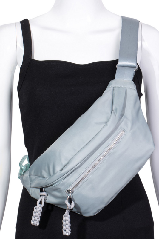 Large Nylon Crossbody Chain Fanny Pack