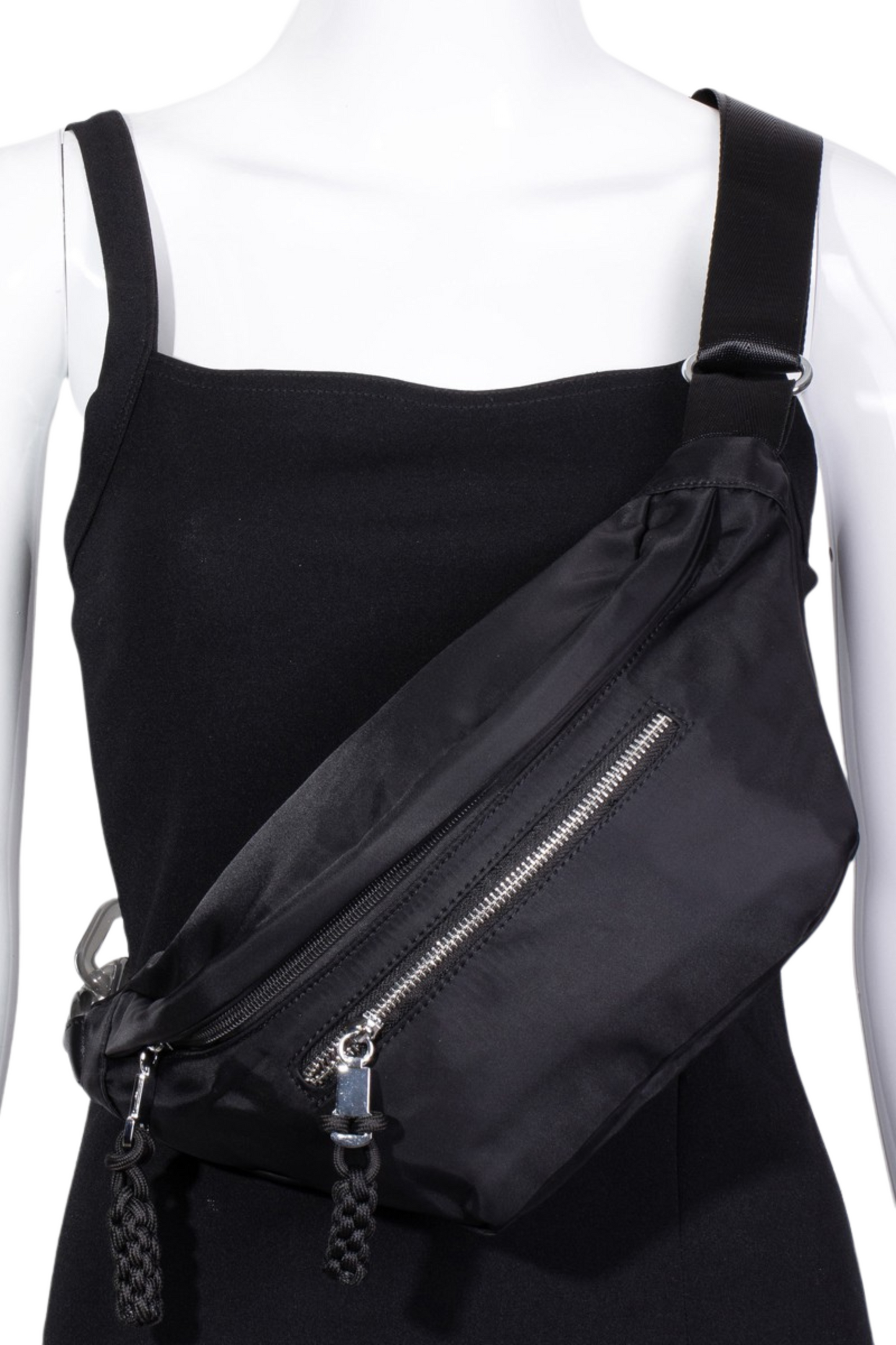 Large Nylon Crossbody Chain Fanny Pack
