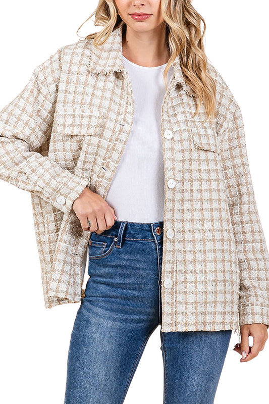 Tweed Oversized Shacket