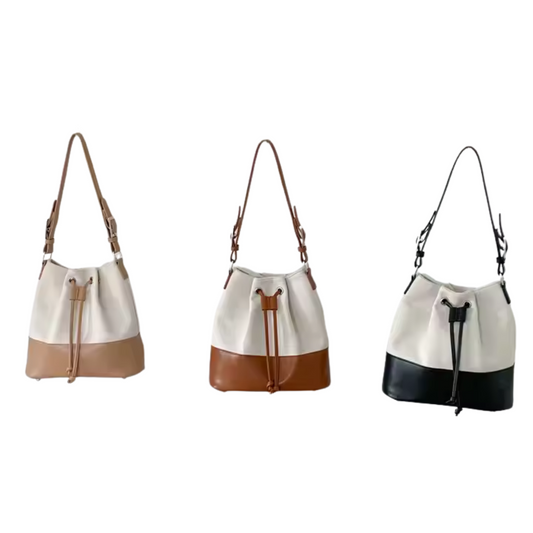Oversized Canvas Bucket Bag