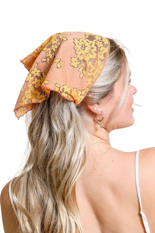 Floral Lace Head Scarf