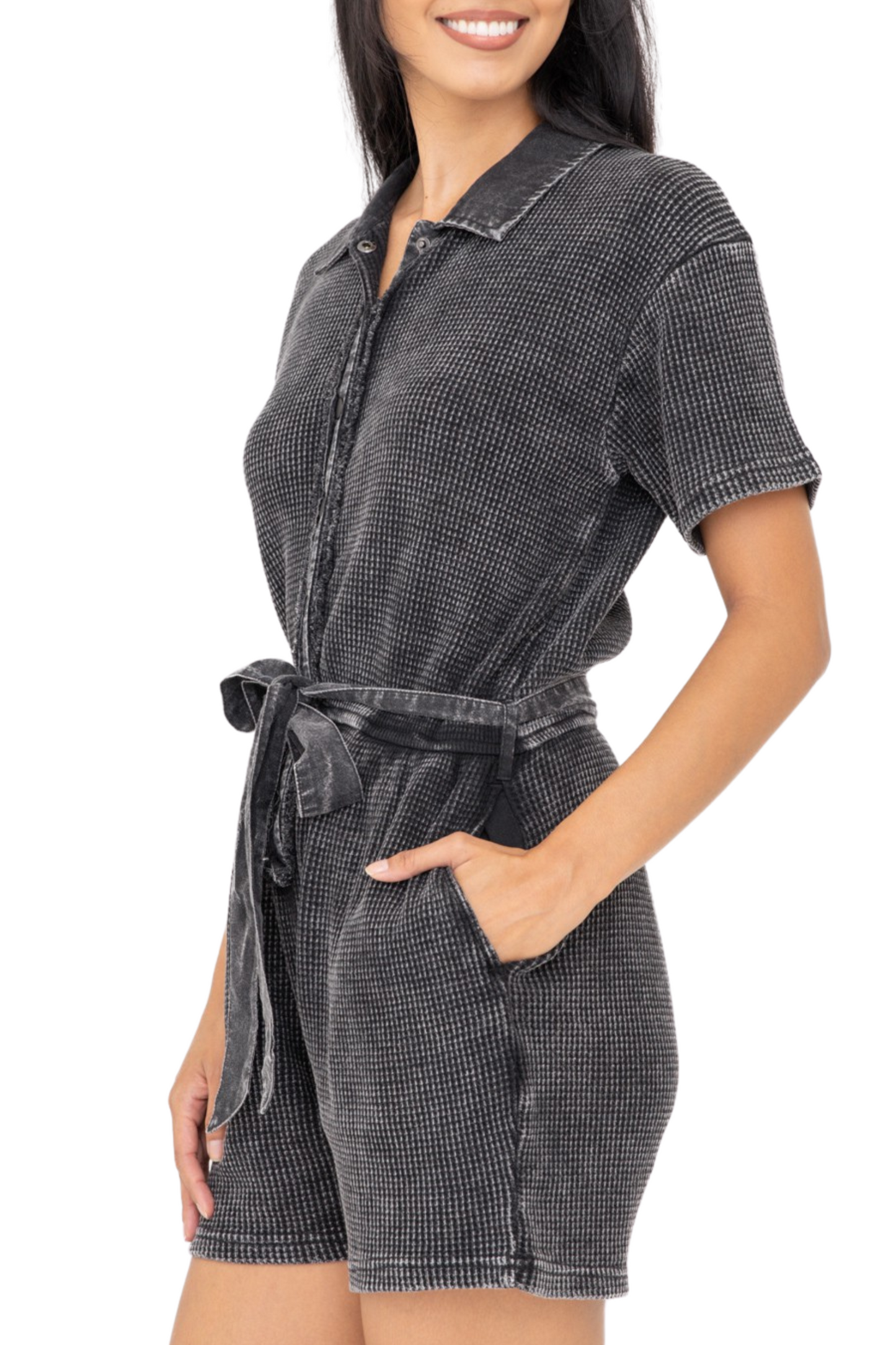 (Large) Mineral Washed Cotton Romper