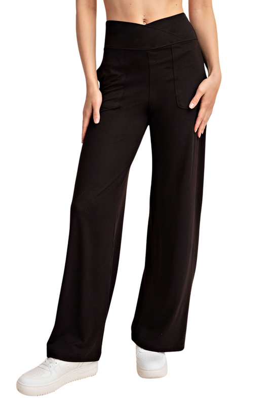 Butter V-Waist Wide Leg Pant