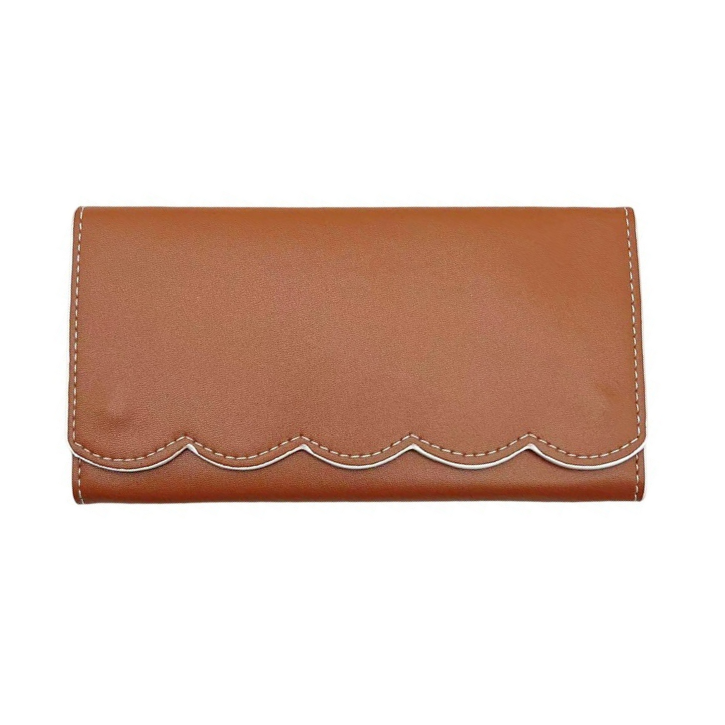 Scalloped Edge Long Wallet