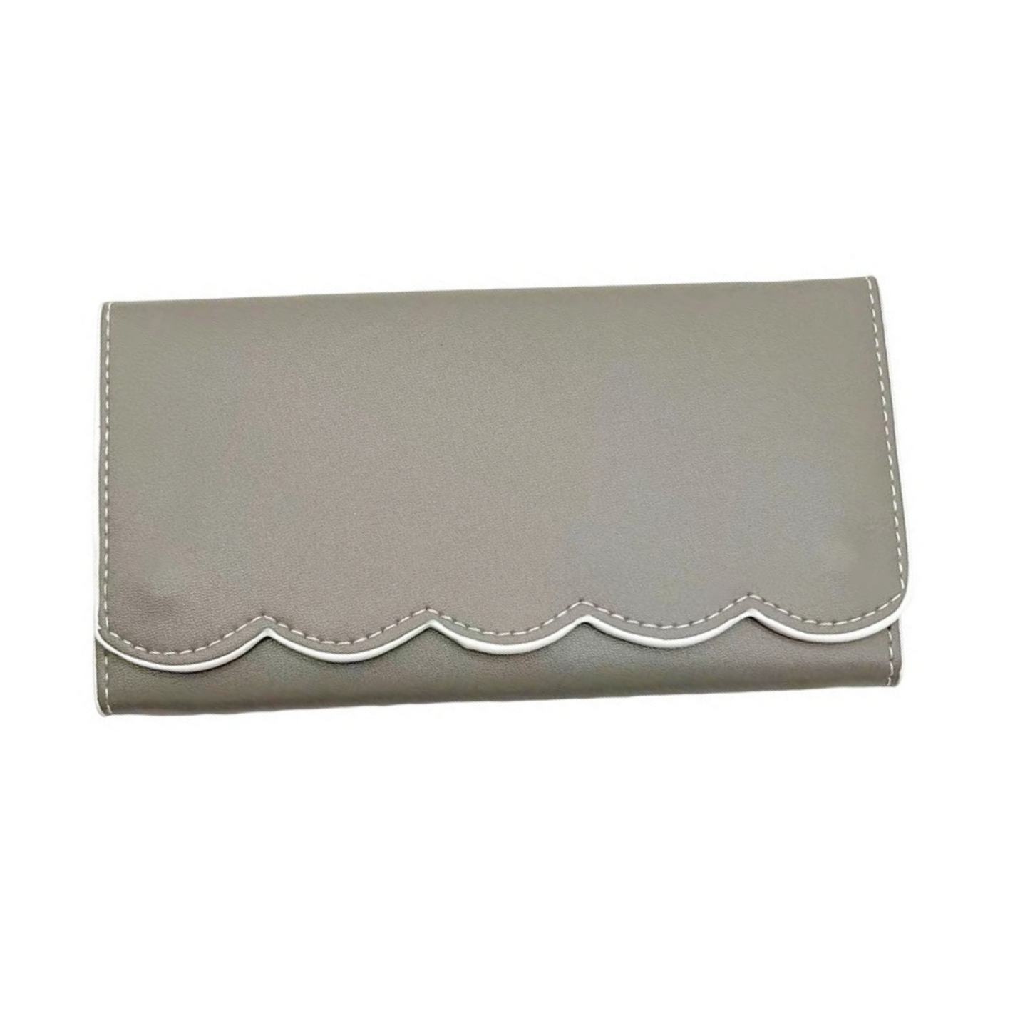 Scalloped Edge Long Wallet