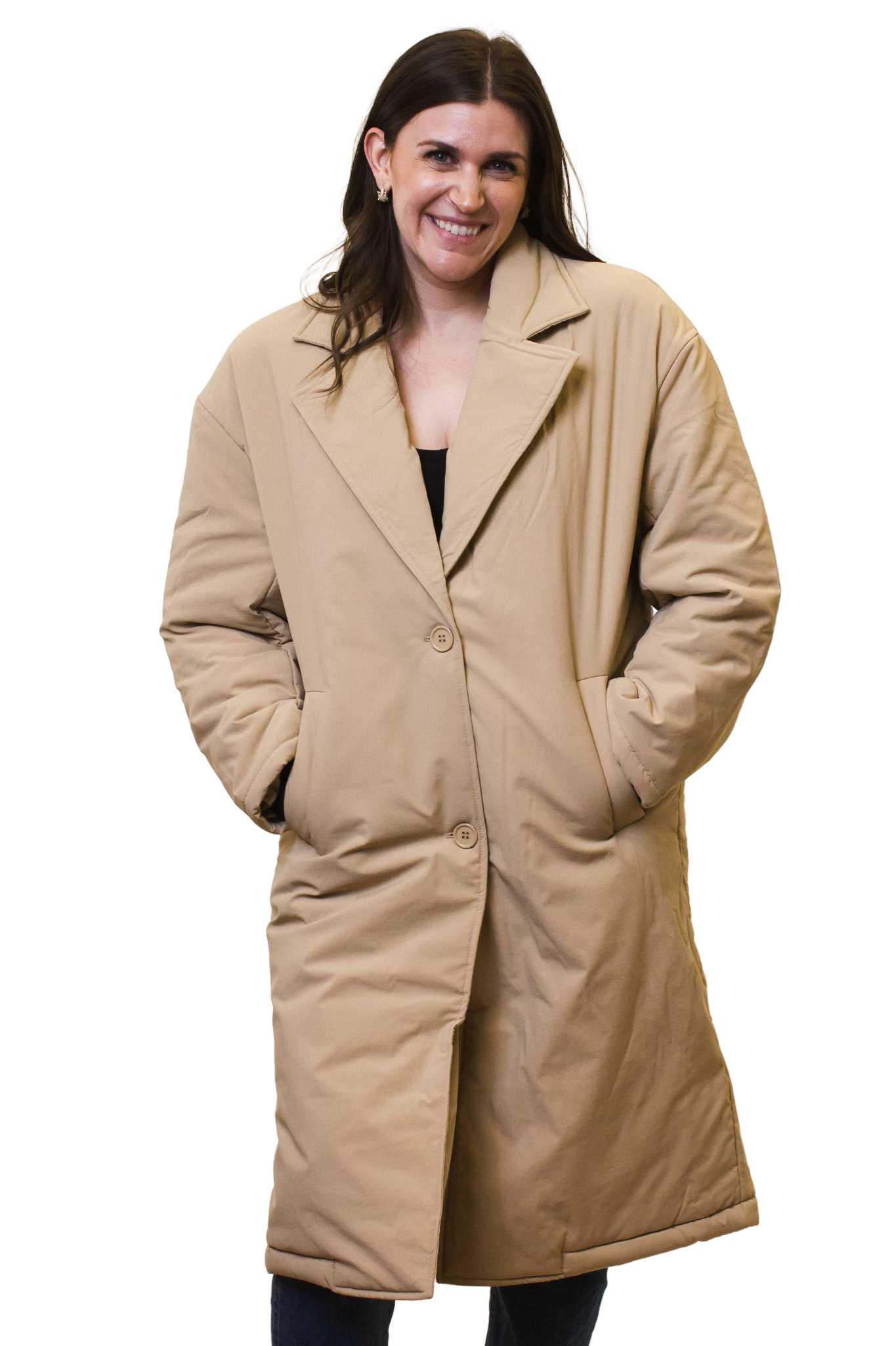 Long Line Insulated Trench Coat