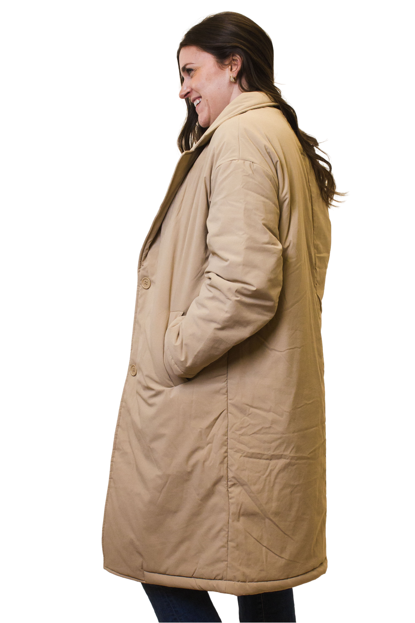 Long Line Insulated Trench Coat