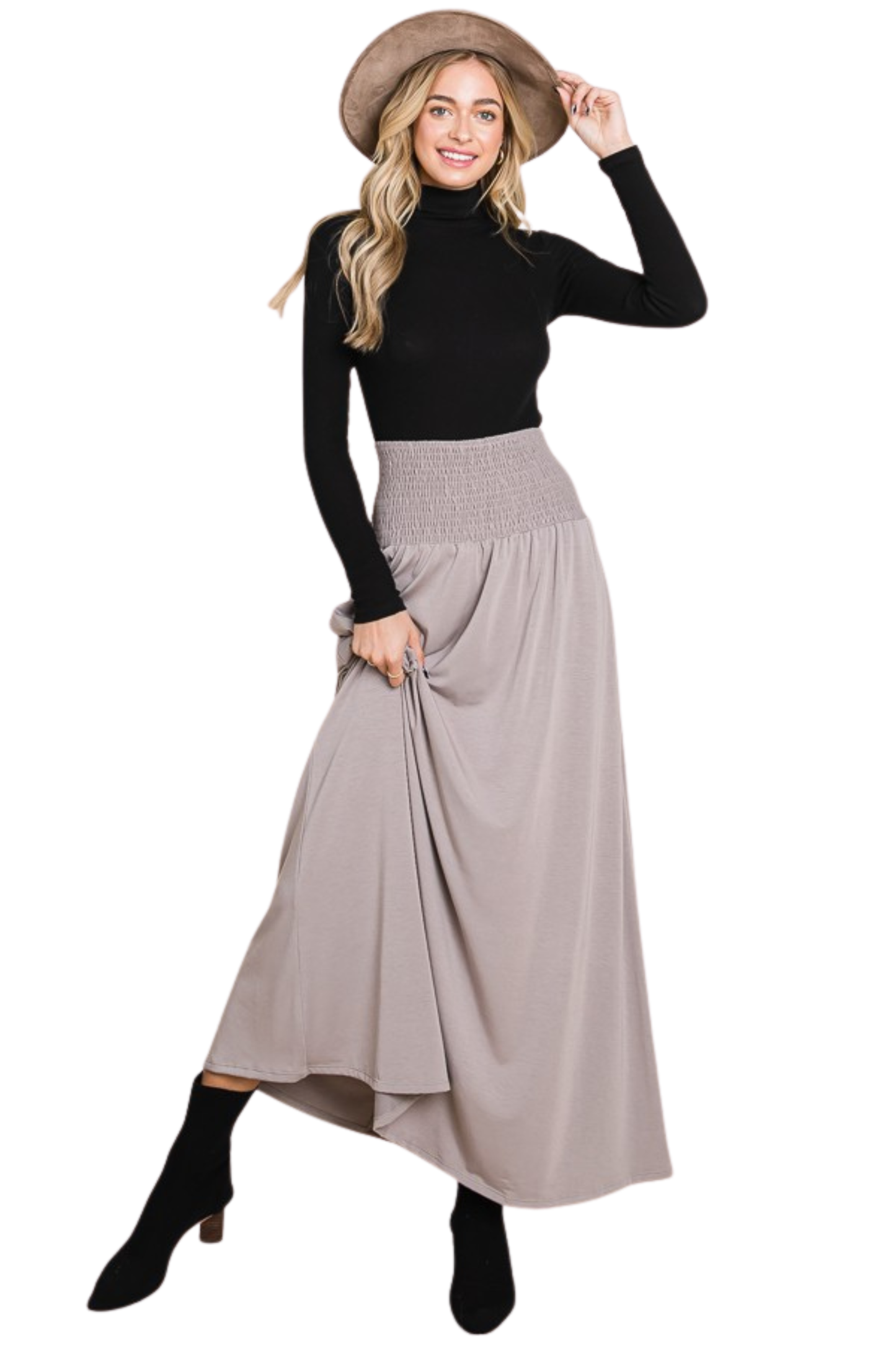 Smocked Waist Maxi Skirt or Dress