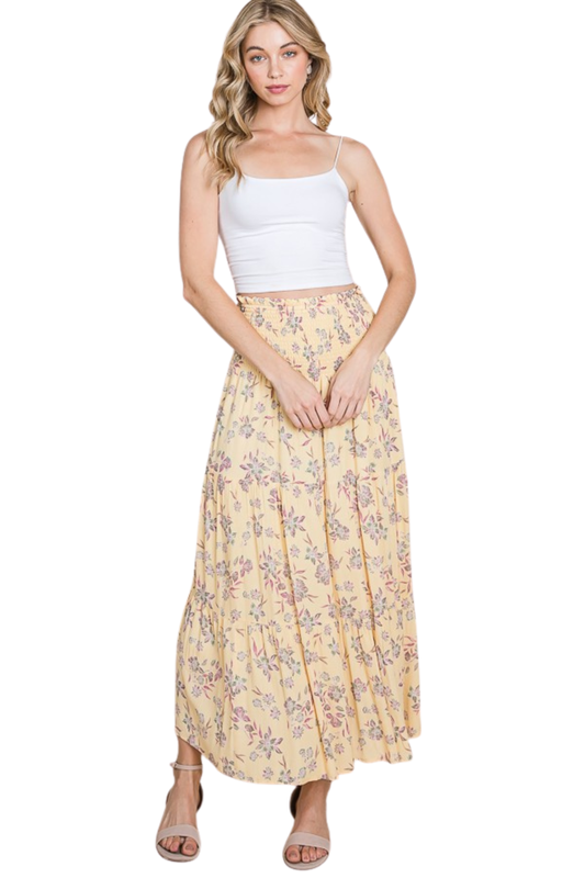 Floral Maxi Skirt or Dress with Smocking