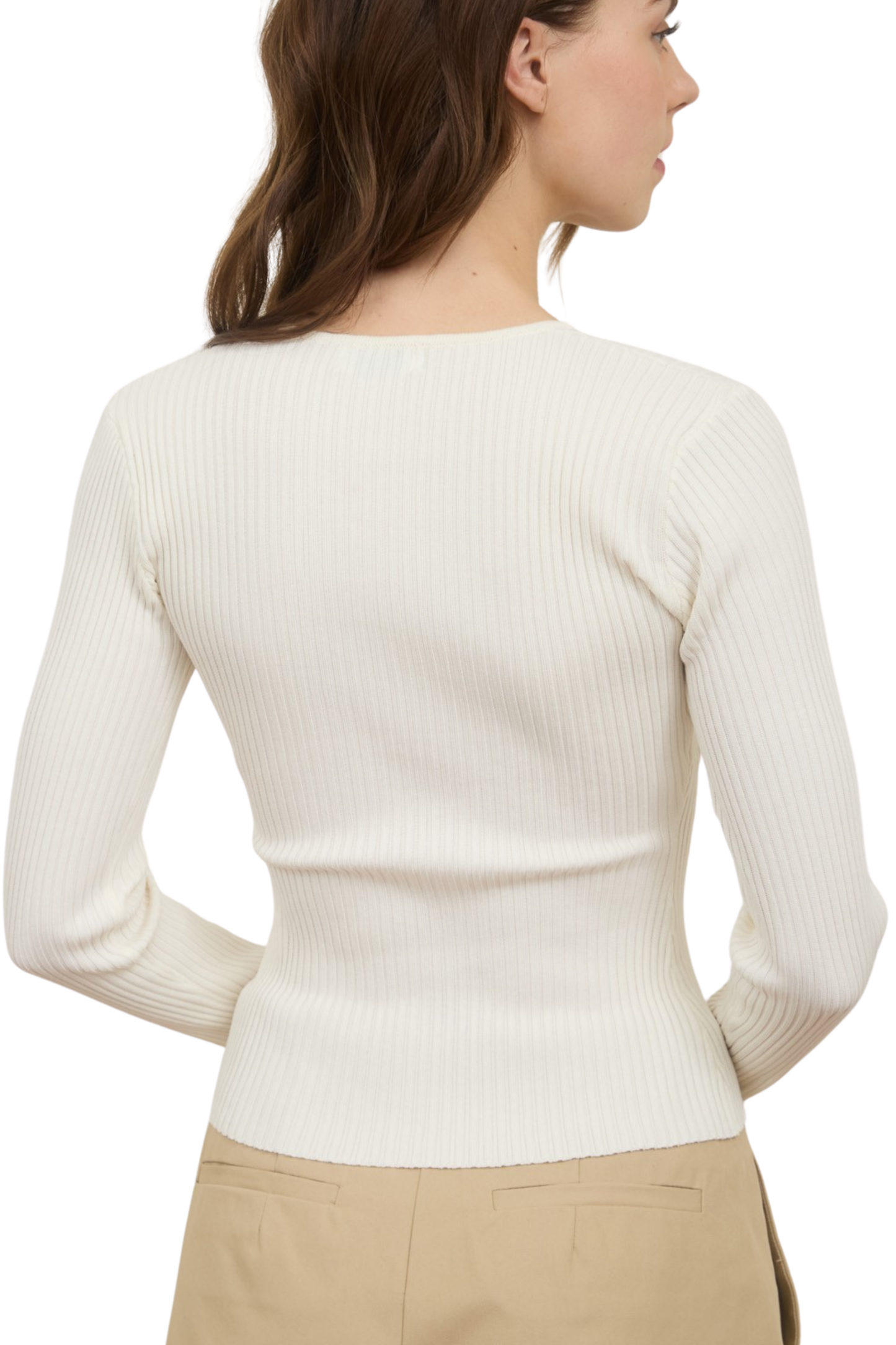 Two-way Zipper Long Sleeve Sweater Knit Cardigan