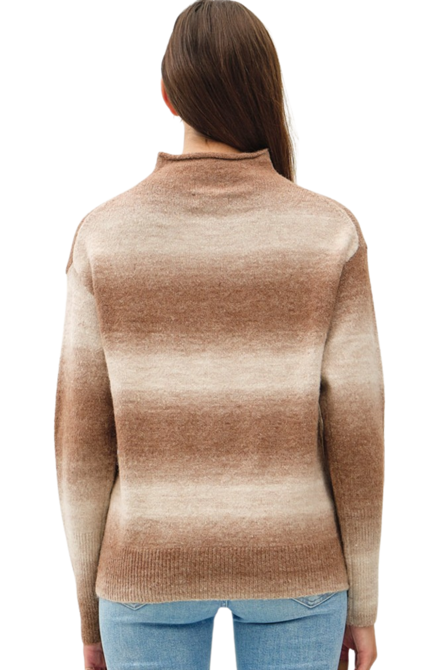 Tonal Gradient Striped Sweater