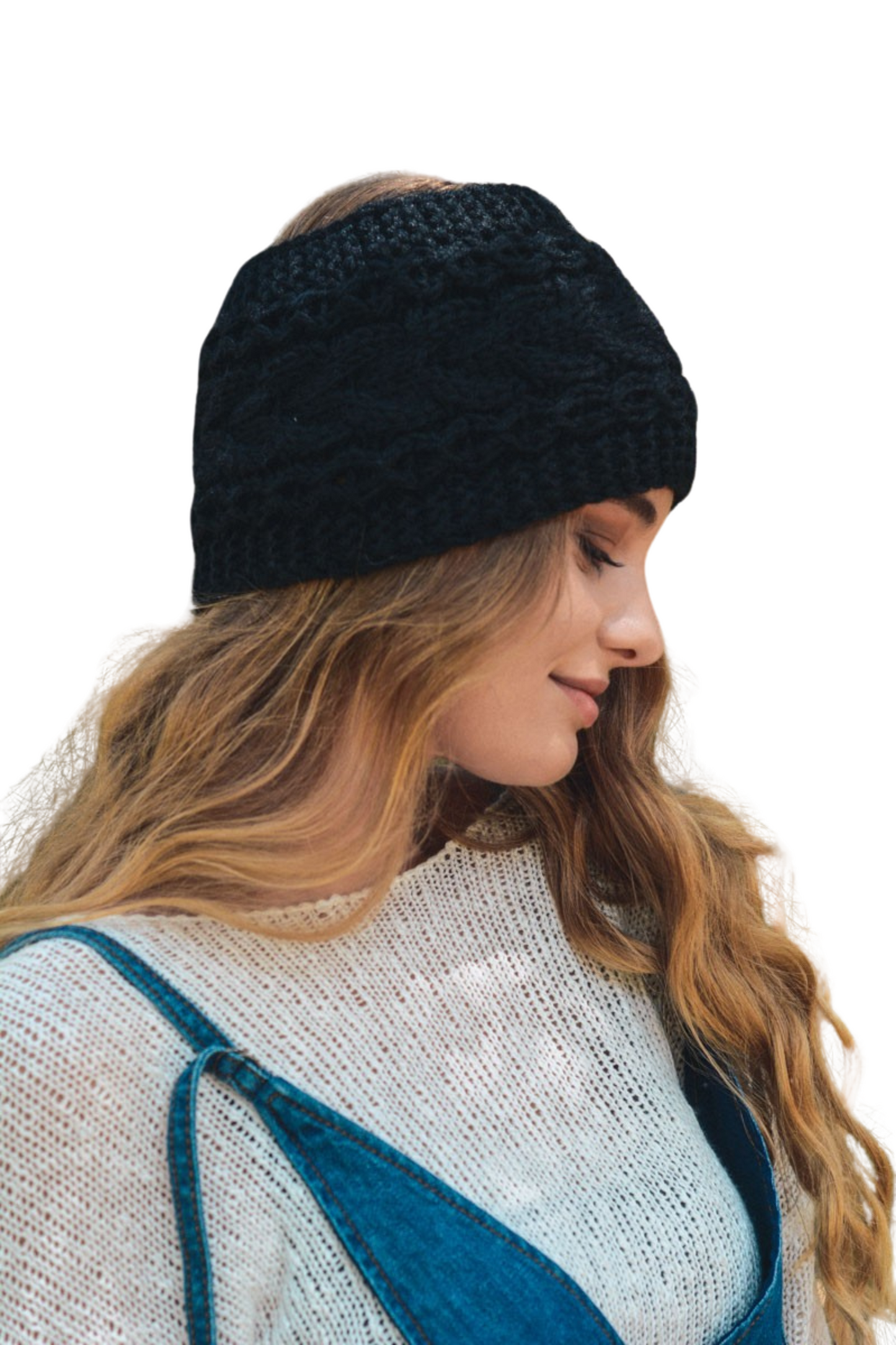 Extra-wide Cable Knit Headband Ear Warmer
