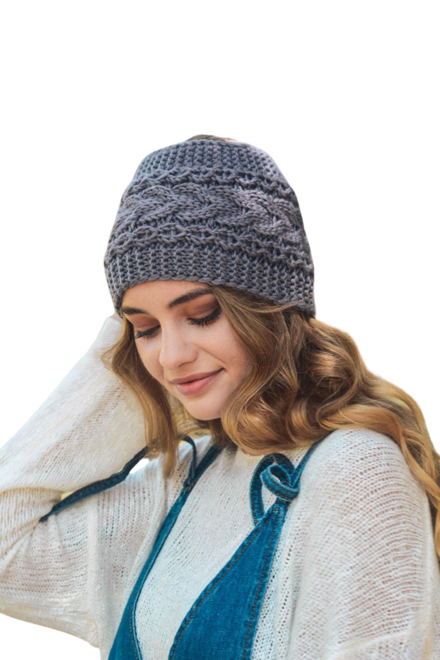 Extra-wide Cable Knit Headband Ear Warmer