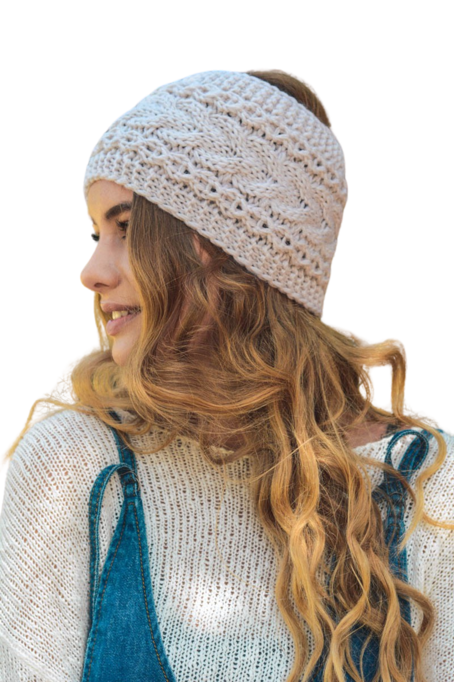 Extra-wide Cable Knit Headband Ear Warmer