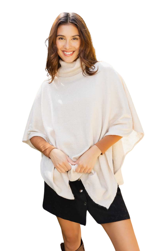 Eco Friendly Turtleneck Poncho