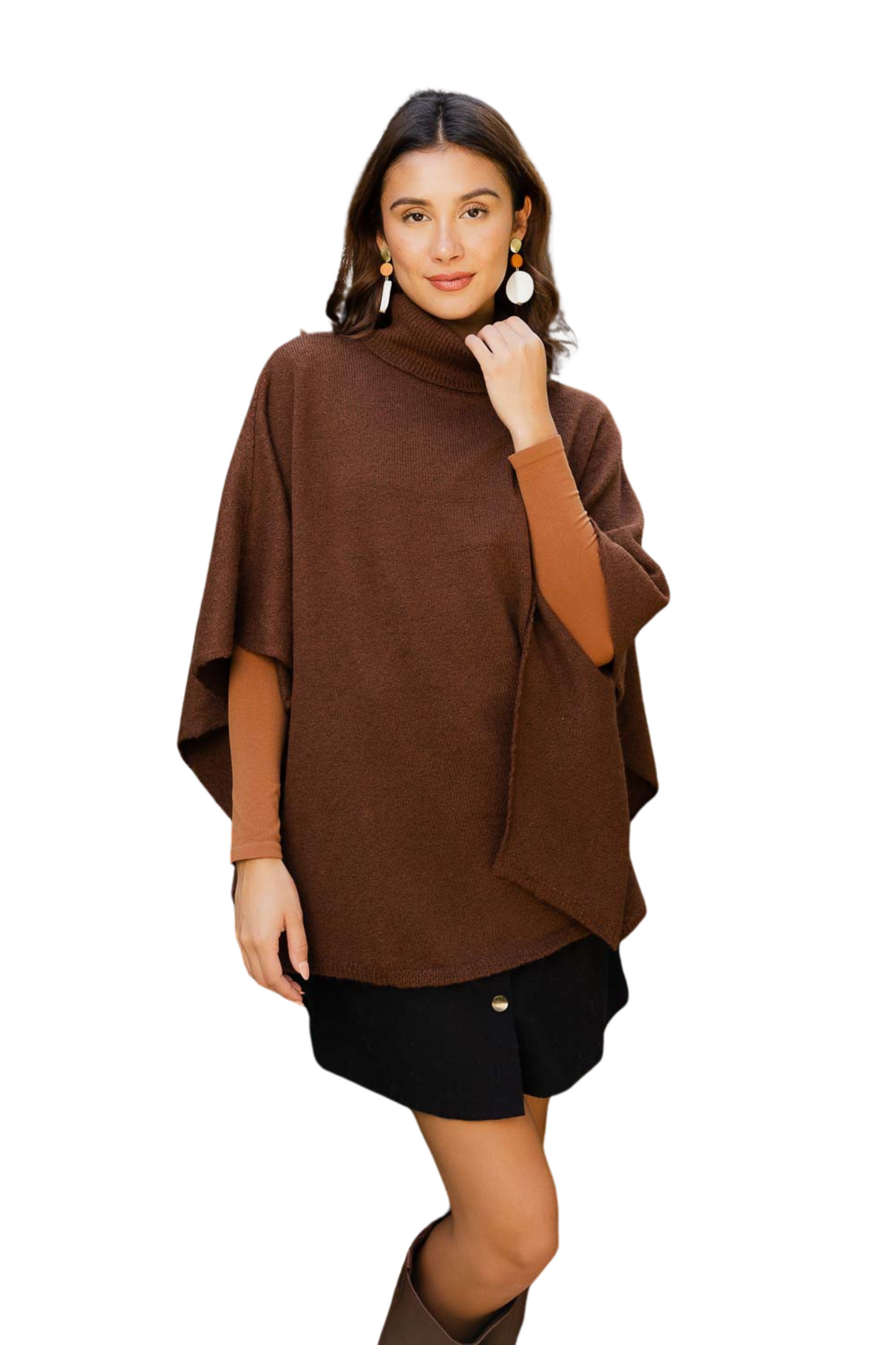 Eco Friendly Turtleneck Poncho