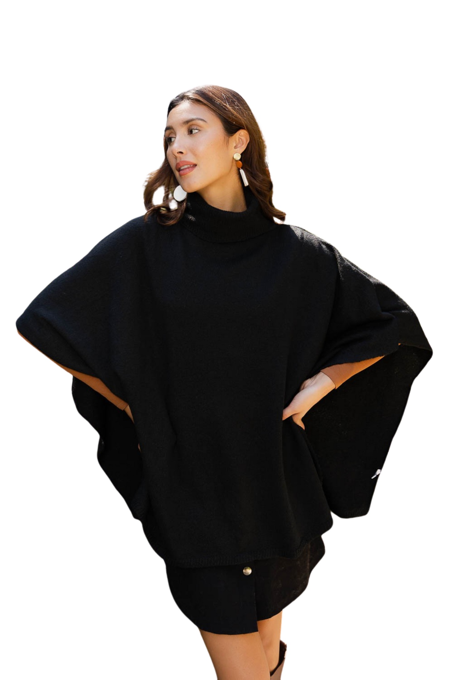 Eco Friendly Turtleneck Poncho