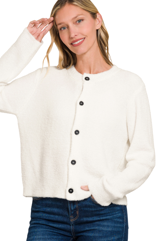 Cozy Cardigan with Contrasting Buttons