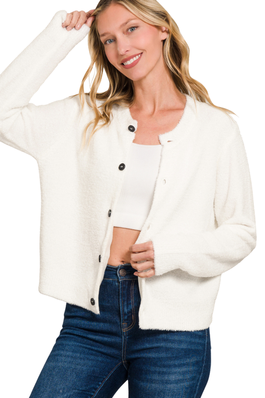Cozy Cardigan with Contrasting Buttons