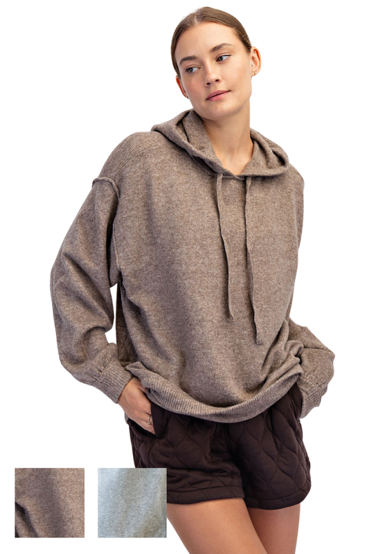 Oversized Knit Hoodie Sweater