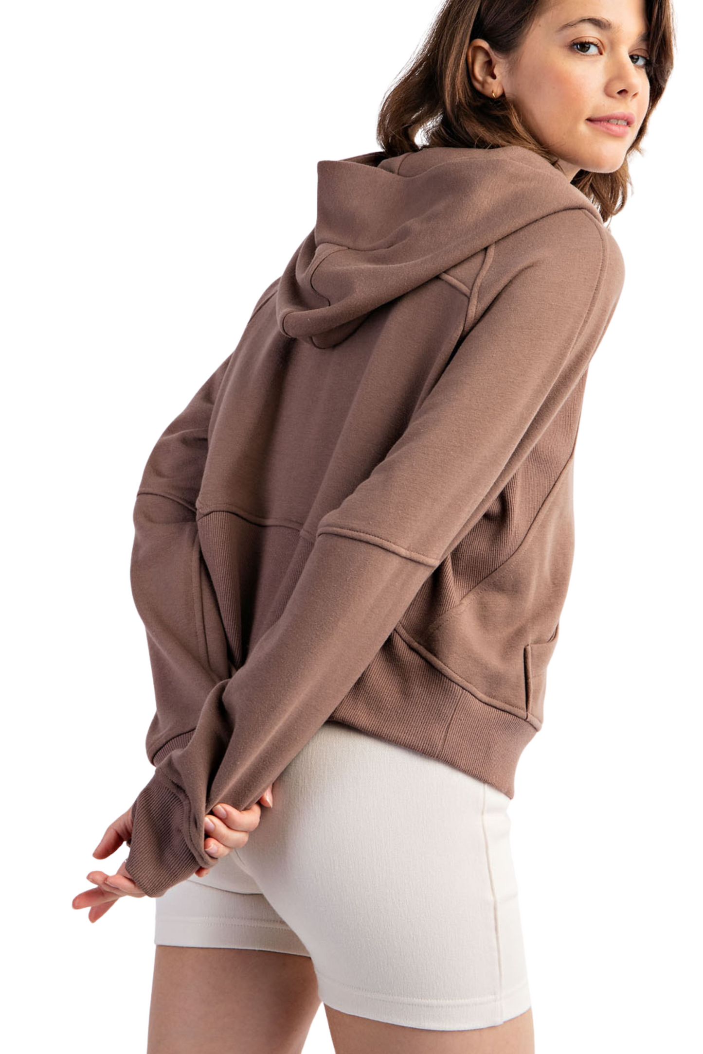 French Terry Full Zip Hoodie with Kangaroo Pockets