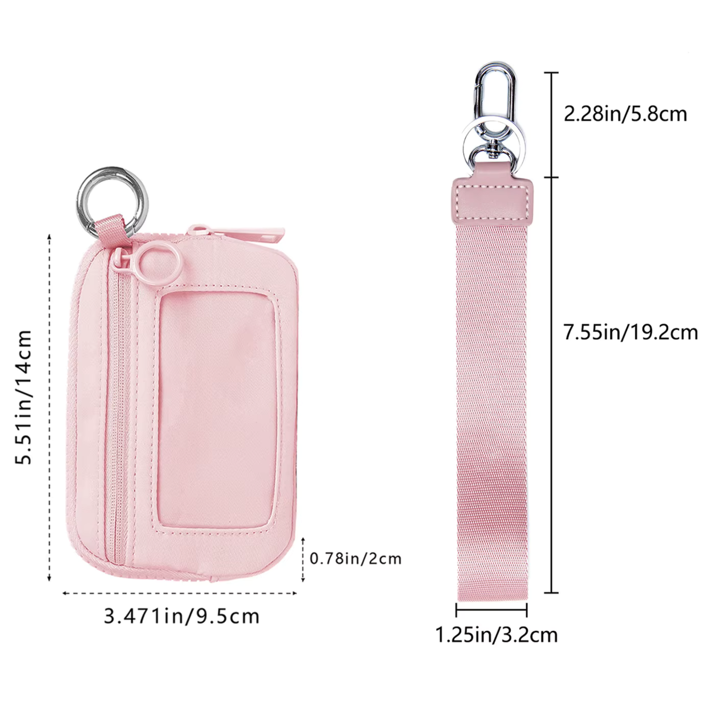 Weatherproof 3 Zip Wallet with Wristlet Strap