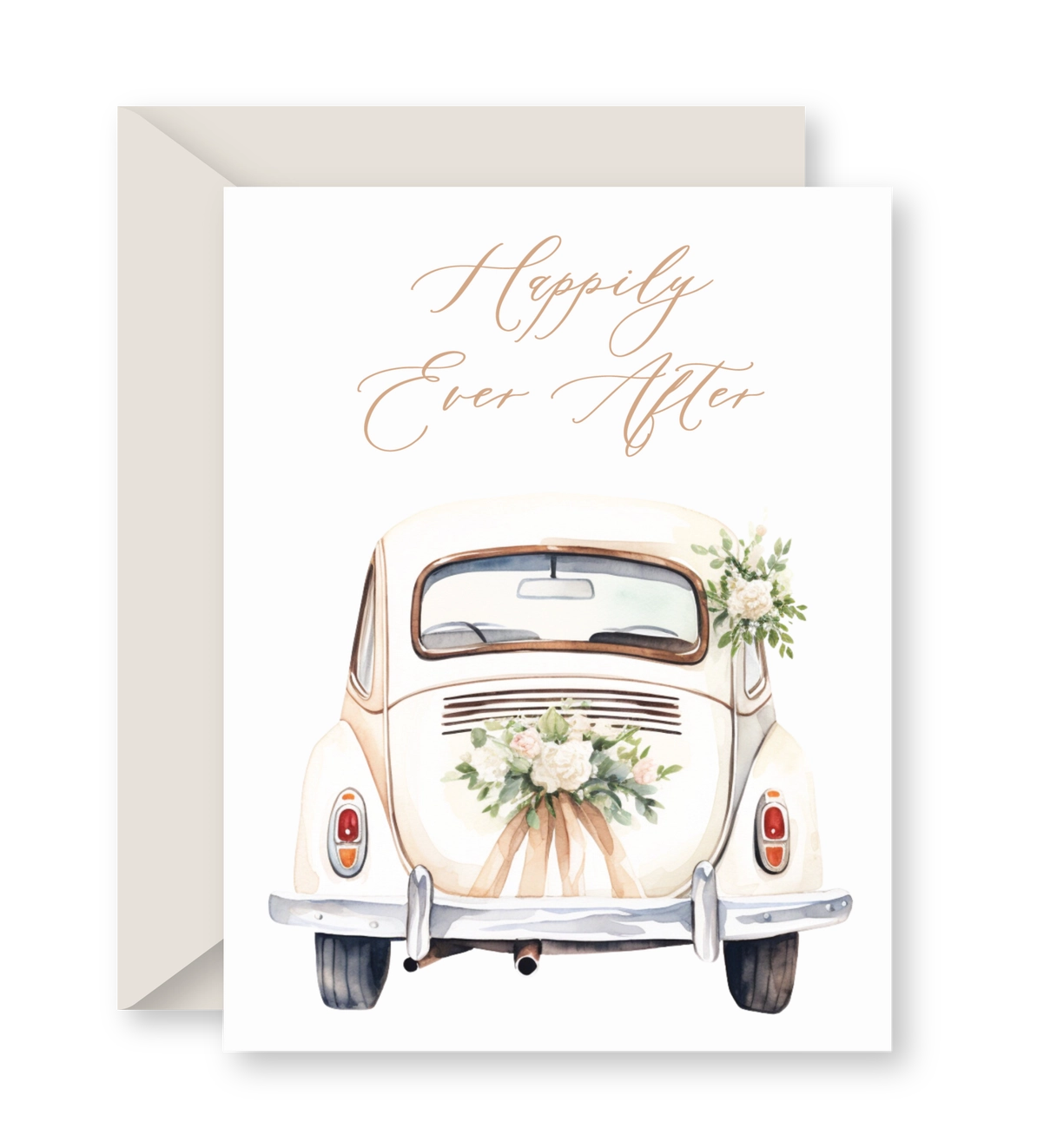 Vintage Bug Happily Ever After Greeting Card