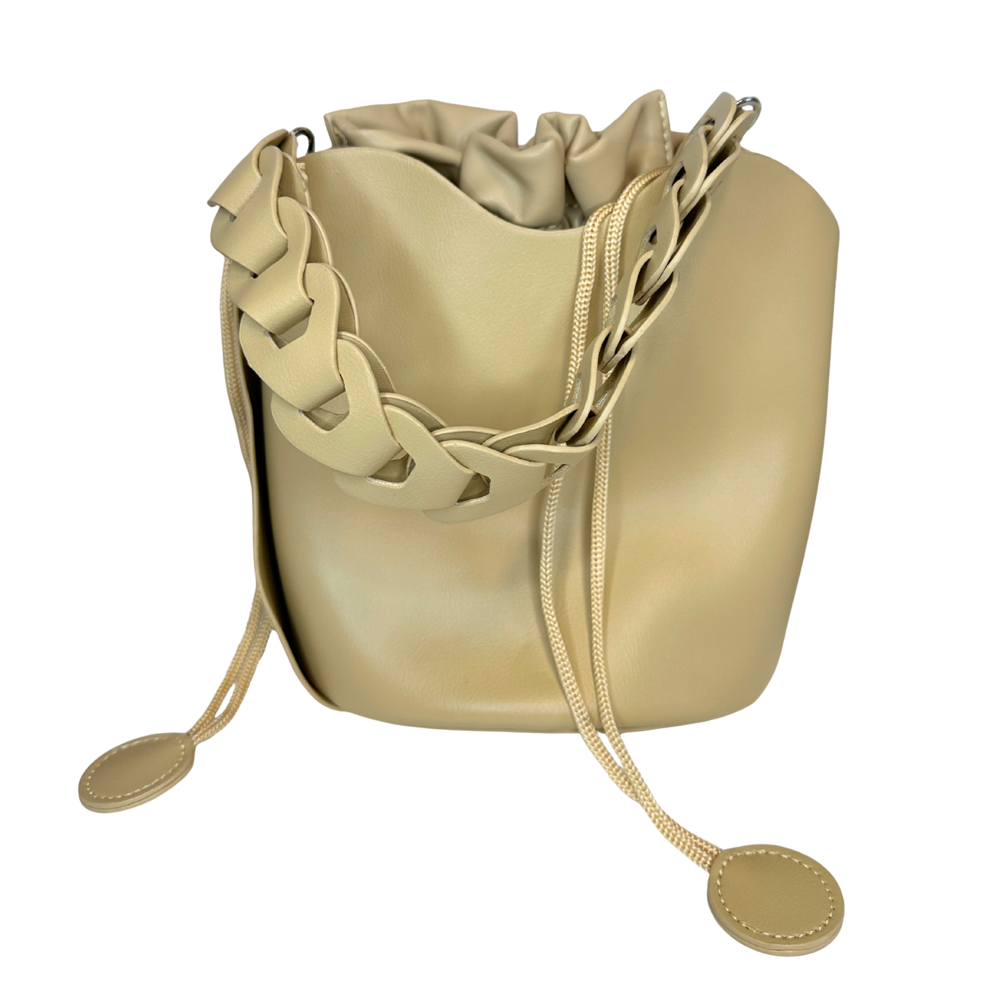 Structured Tulip  Bucket Bag with Inner Drawstring