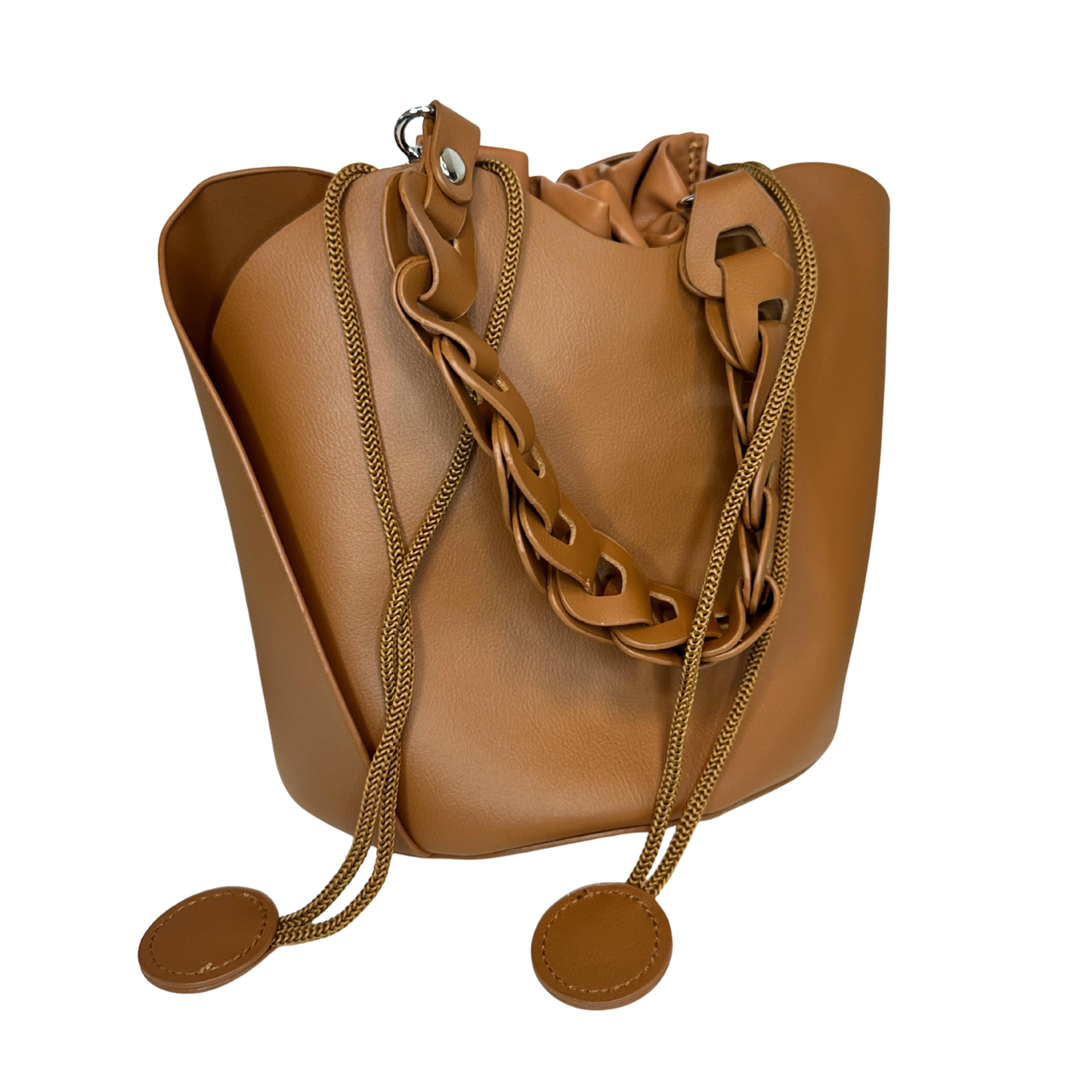 Structured Tulip  Bucket Bag with Inner Drawstring