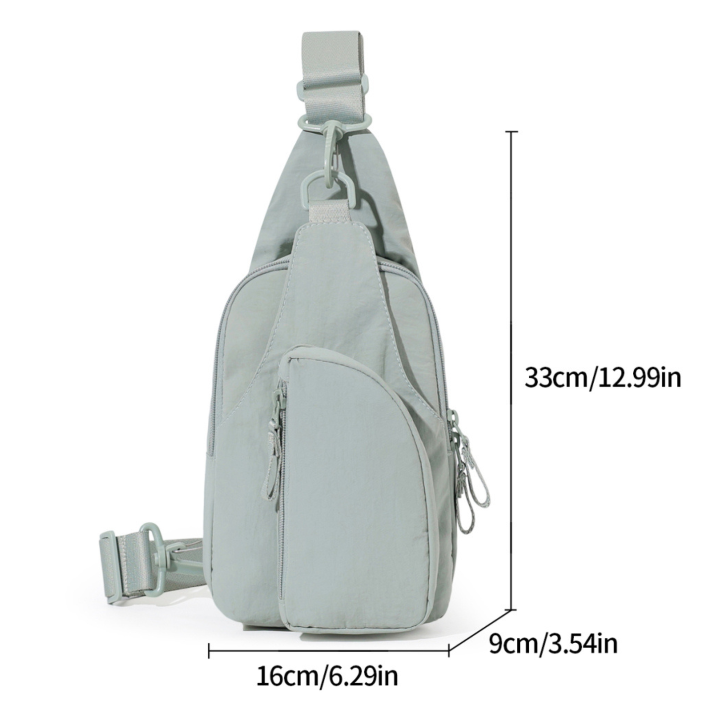 Gender Neutral Nylon Sling Cross Body Bag