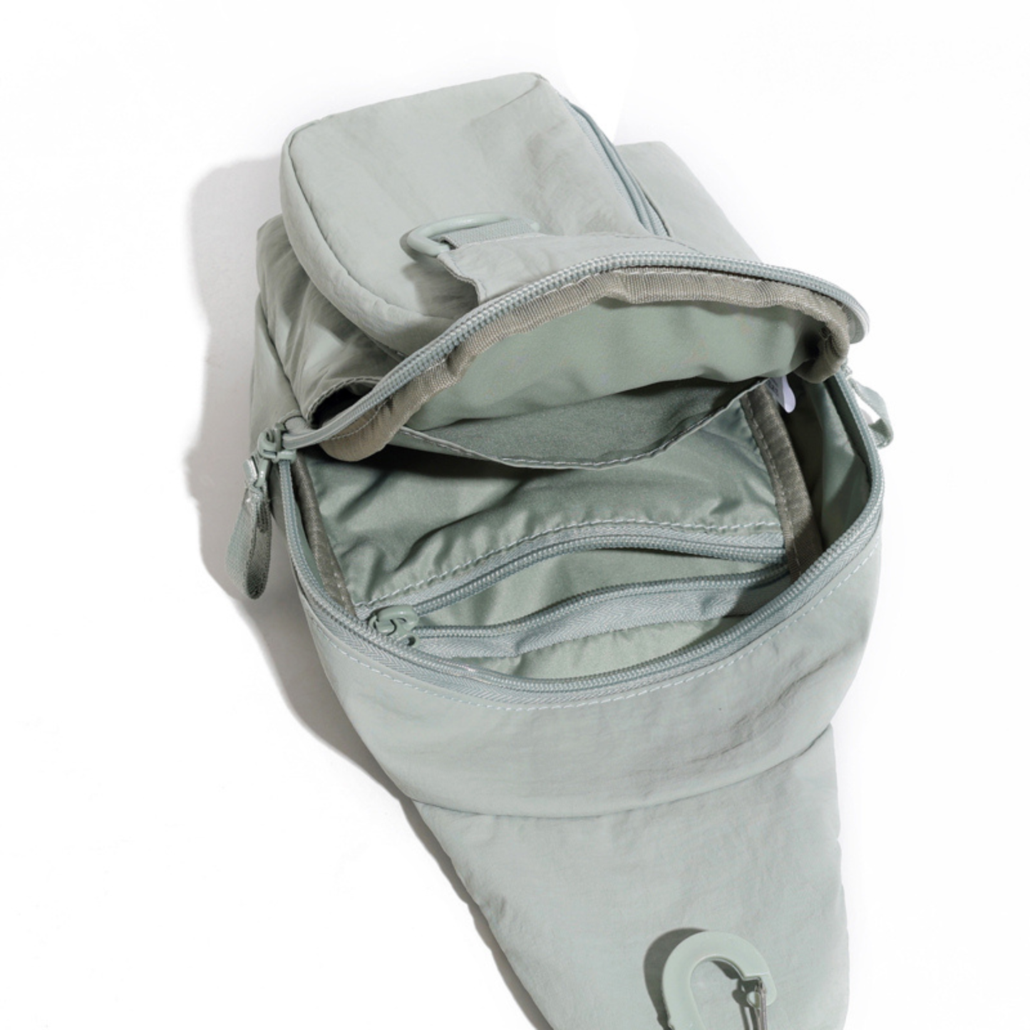 Gender Neutral Nylon Sling Cross Body Bag