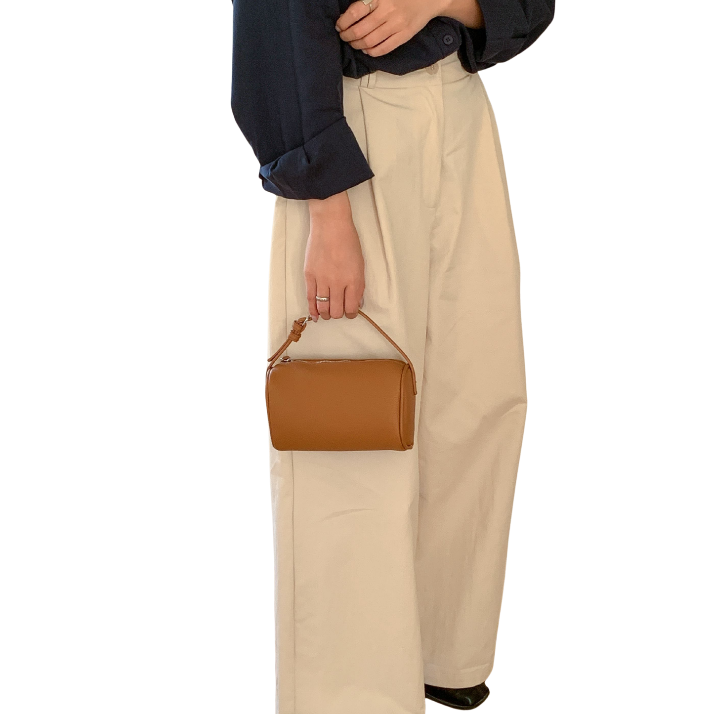 Vegan Leather Mini Everyday Cylinder Shoulder or Handbag