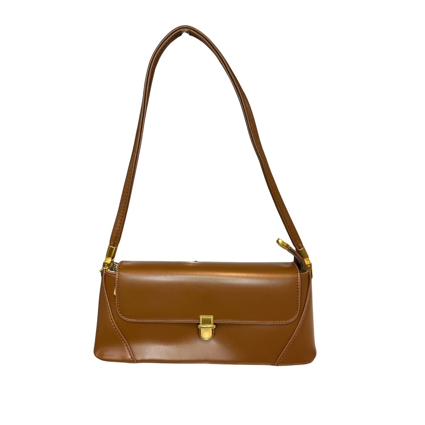 Vintage Style Envelope Shoulder Bag with Front Latch Closure