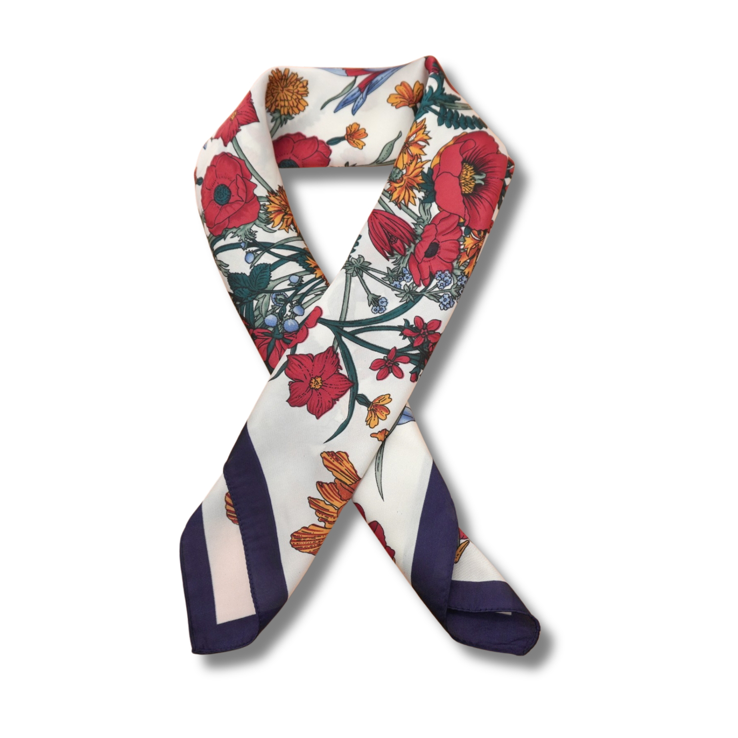 Floral Print Bandana Square Scarf
