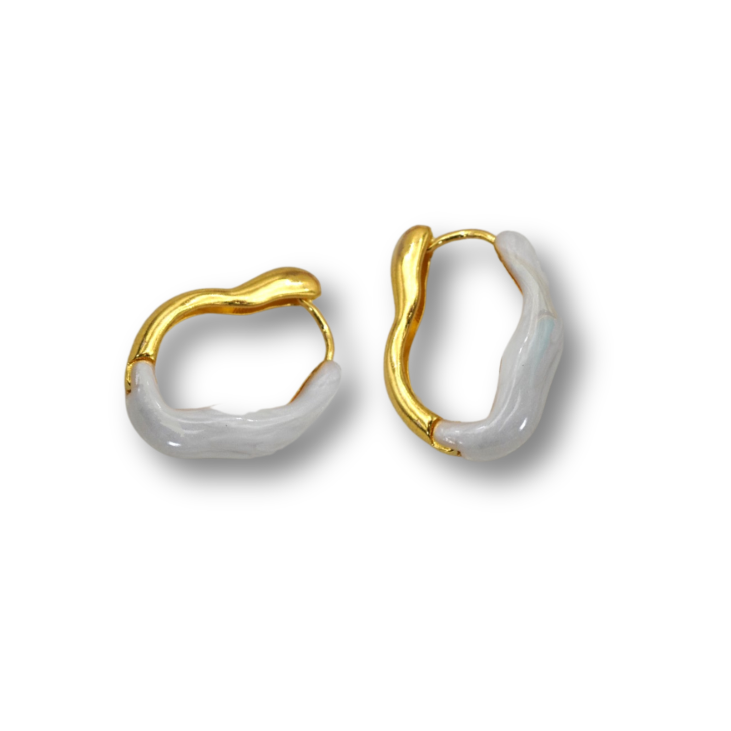Abstract Gold & Epoxy Hoops