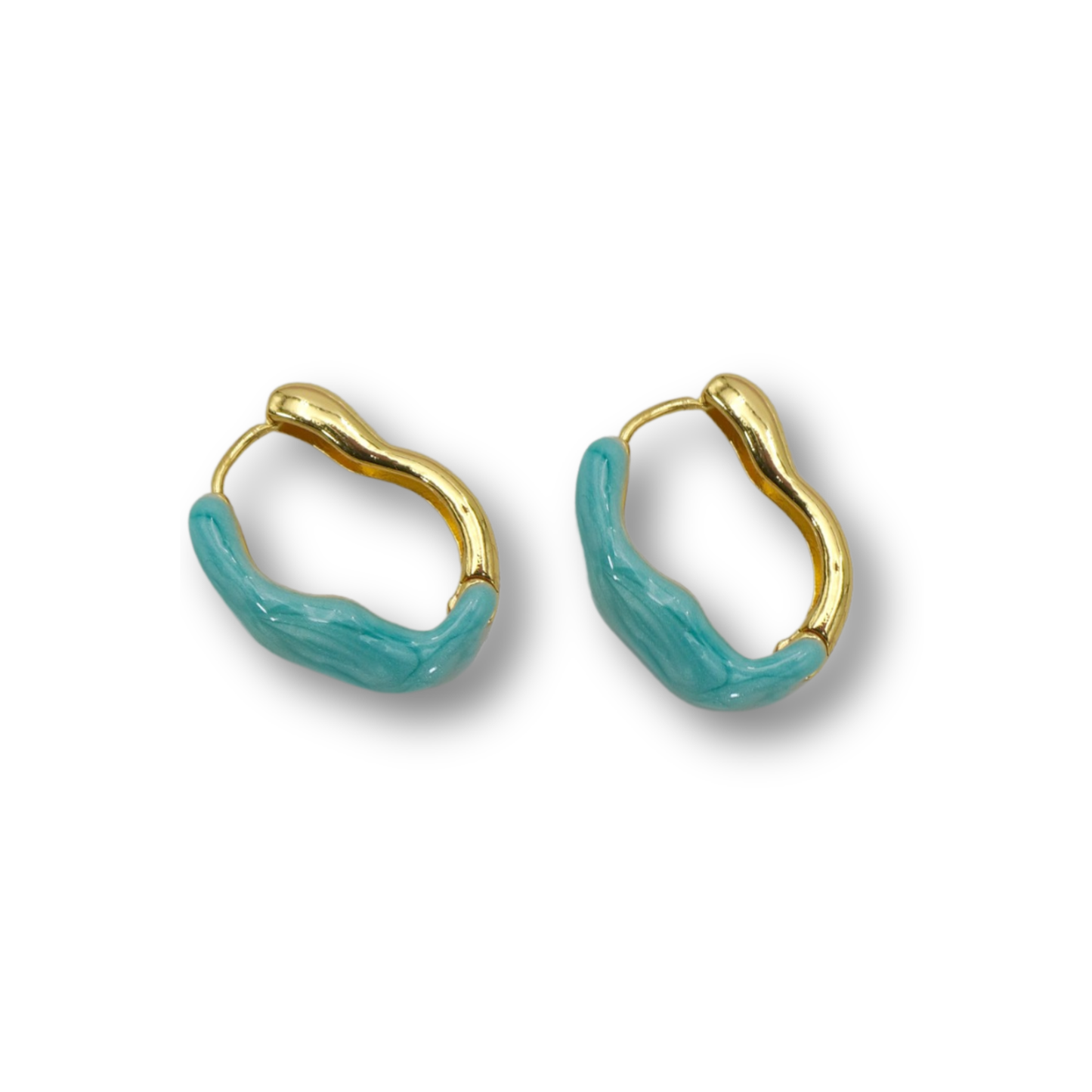 Abstract Gold & Epoxy Hoops