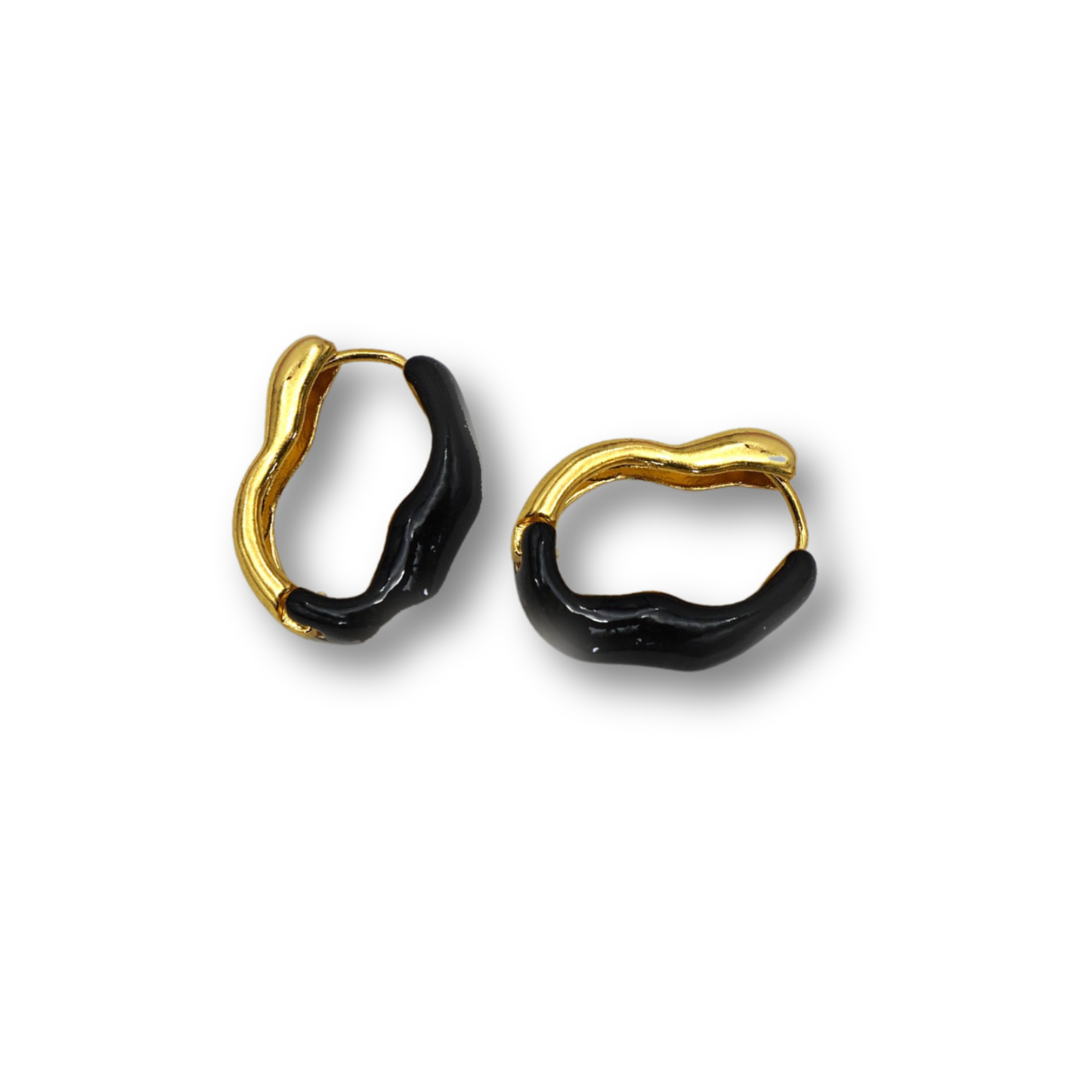 Abstract Gold & Epoxy Hoops