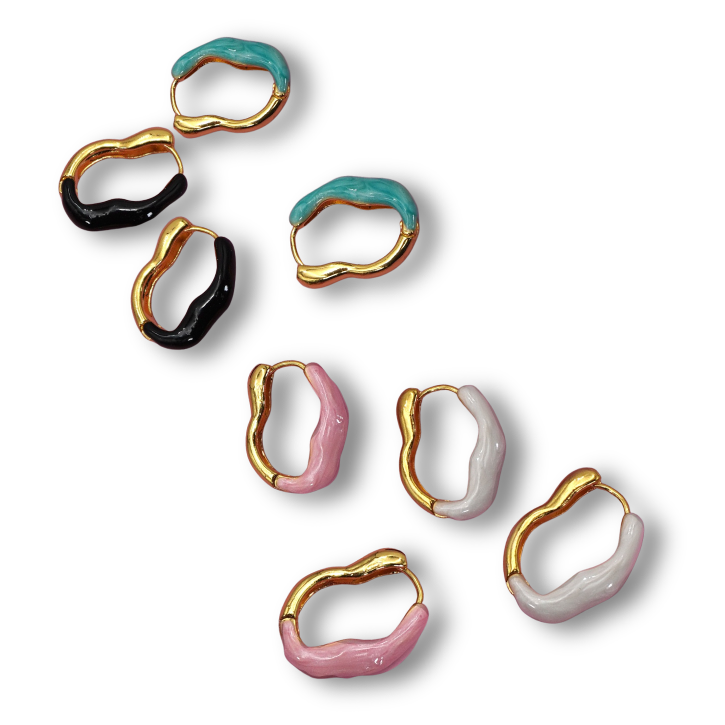 Abstract Gold & Epoxy Hoops