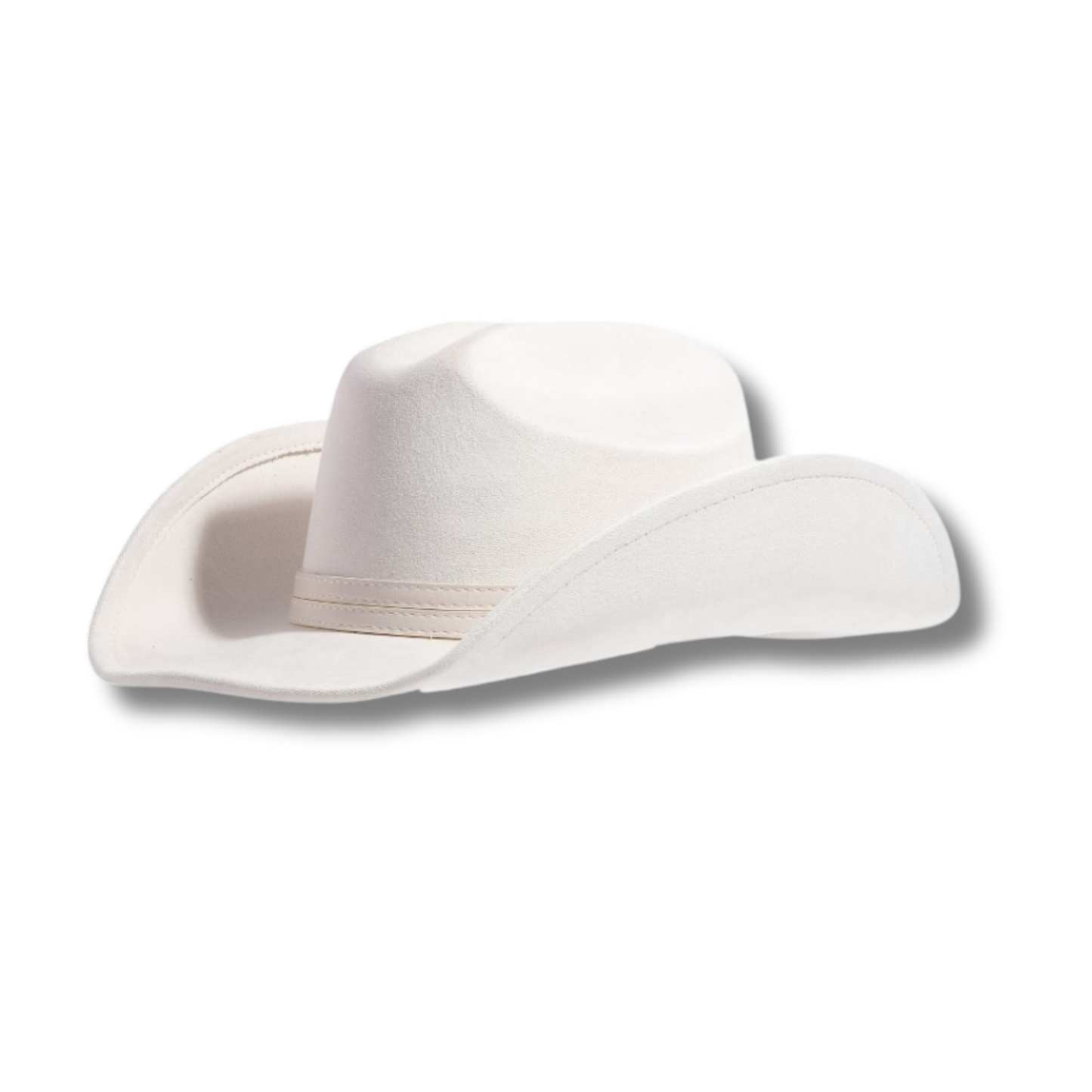 Double Belt Faux Suede Cowboy Hat