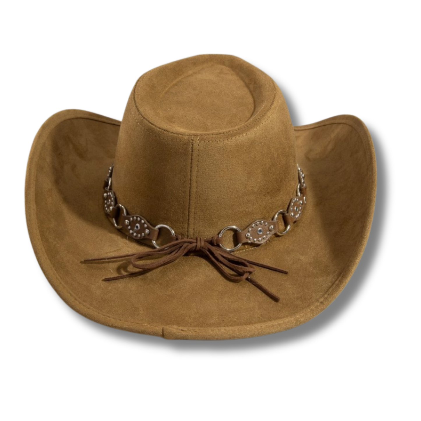 Faux Leather Chain Strap Western Cowboy Hat