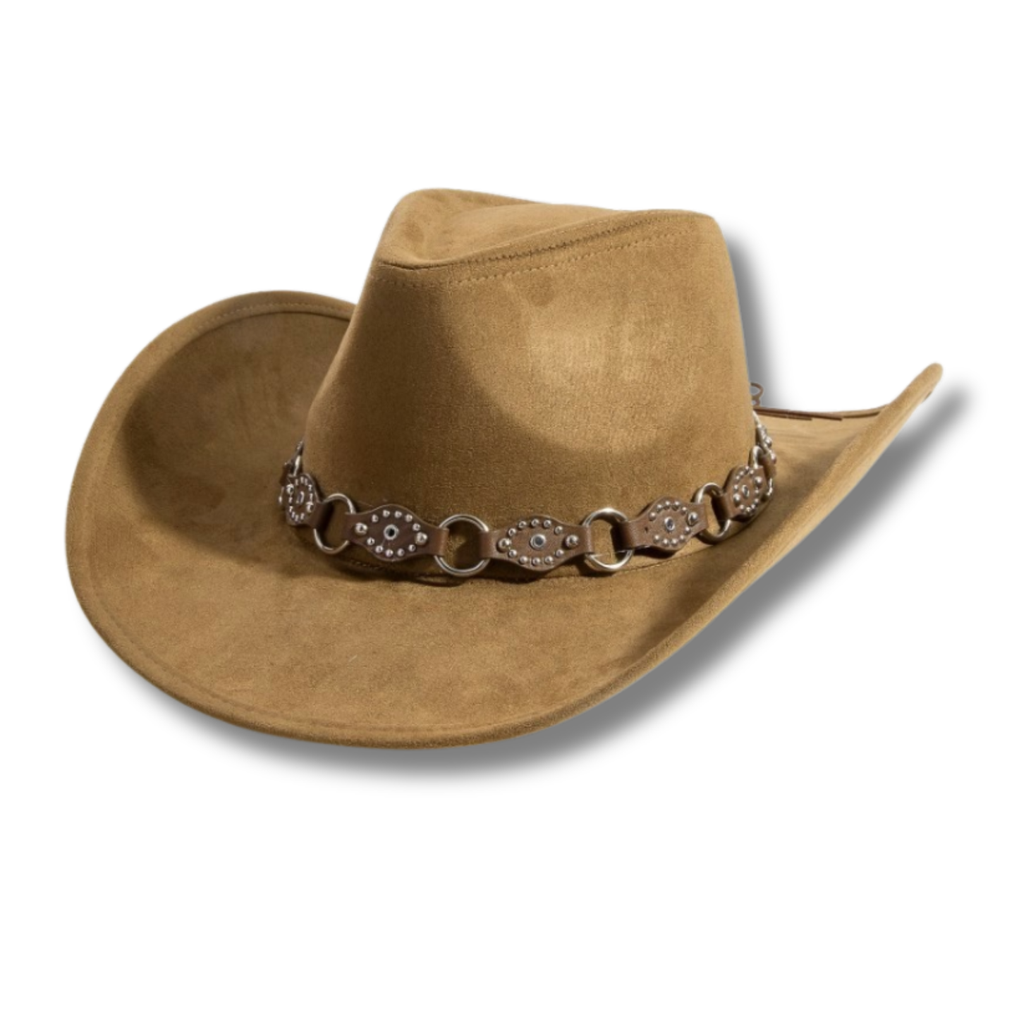Faux Leather Chain Strap Western Cowboy Hat